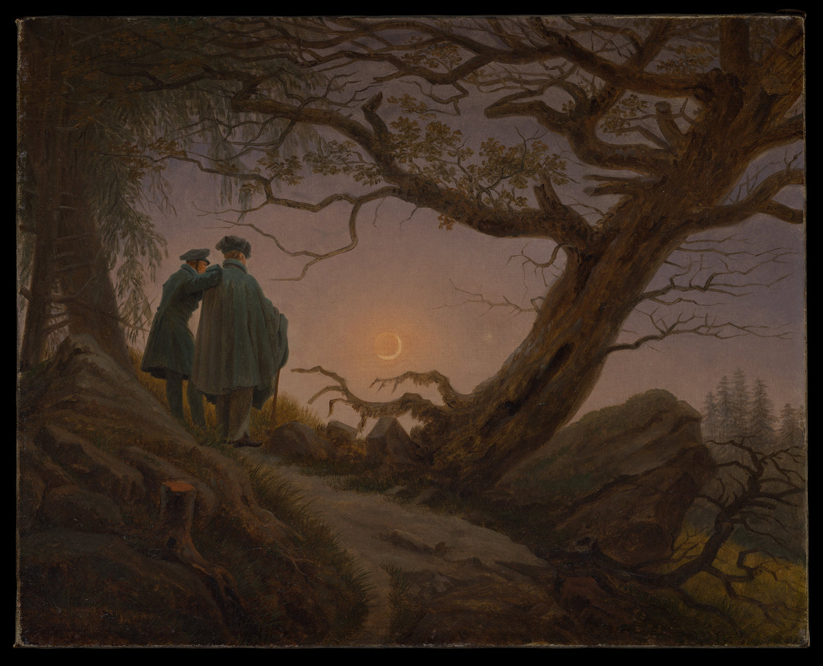 Two Men Contemplating the Moon - Caspar David Friedrich