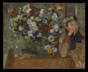 A Woman Seated beside a Vase of Flowers (Madame Paul Valpinçon?) 1
