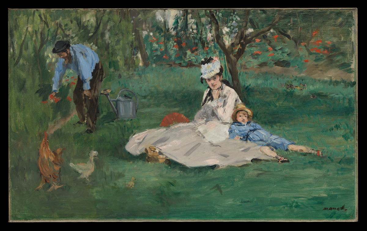 The Monet Family in Their Garden at Argenteuil - Edouard Manet