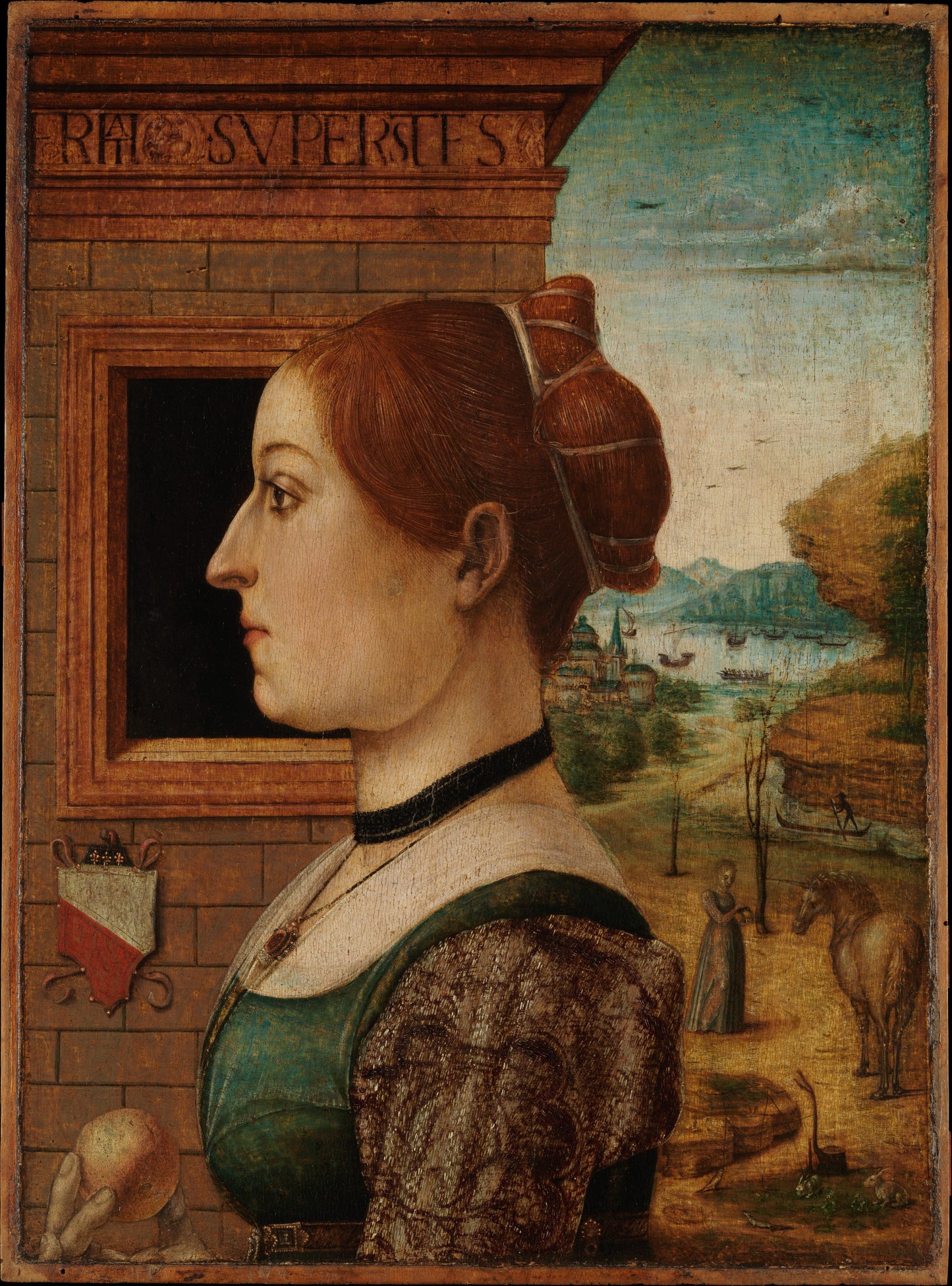 Portrait of a Woman, possibly Ginevra d'Antonio Lupari Gozzadini - Museum Quality Art Print by Wallmood