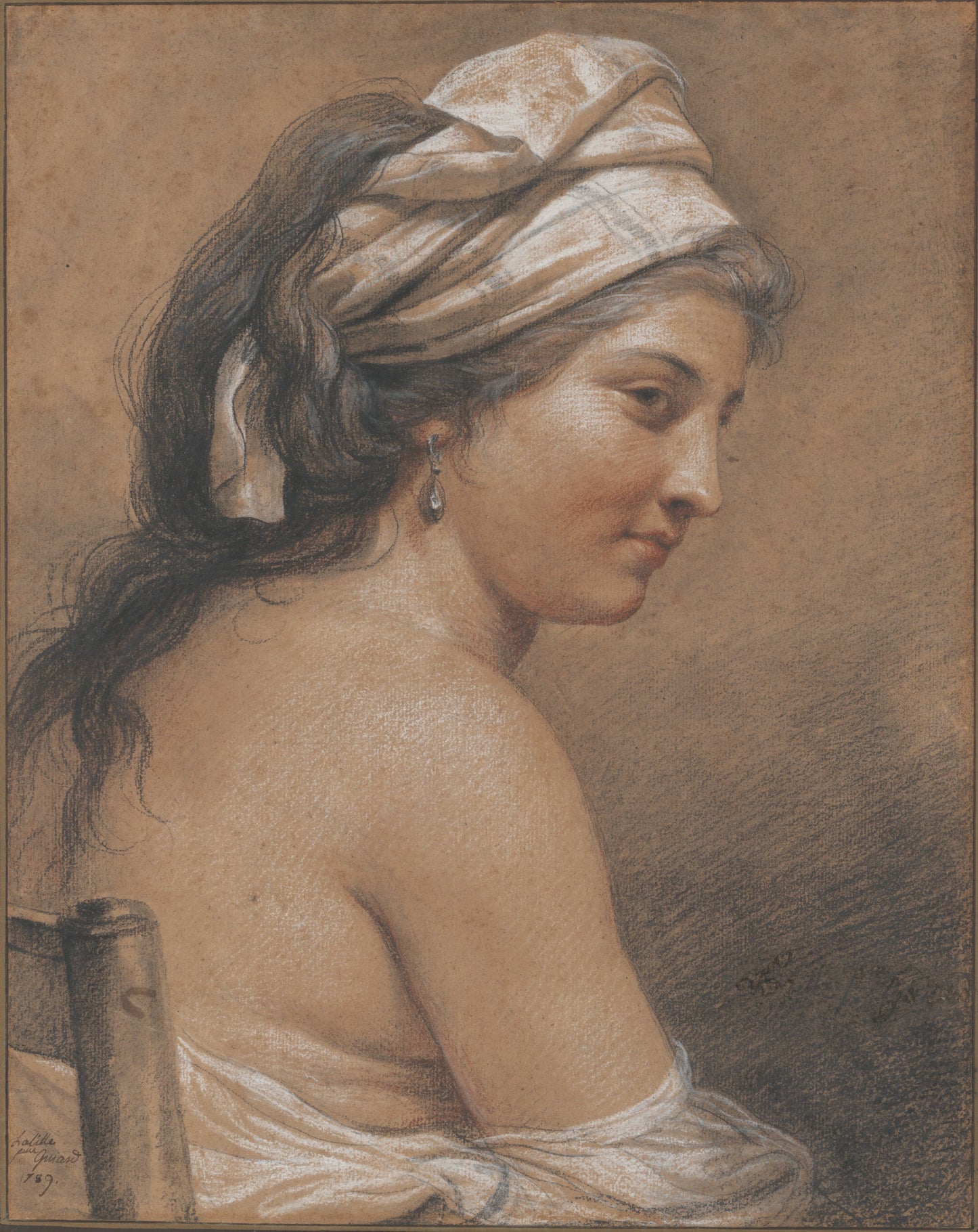 Study of a Seated Woman Seen from Behind (Marie-Gabrielle Capet) - Museum Quality Art Print by Wallmood