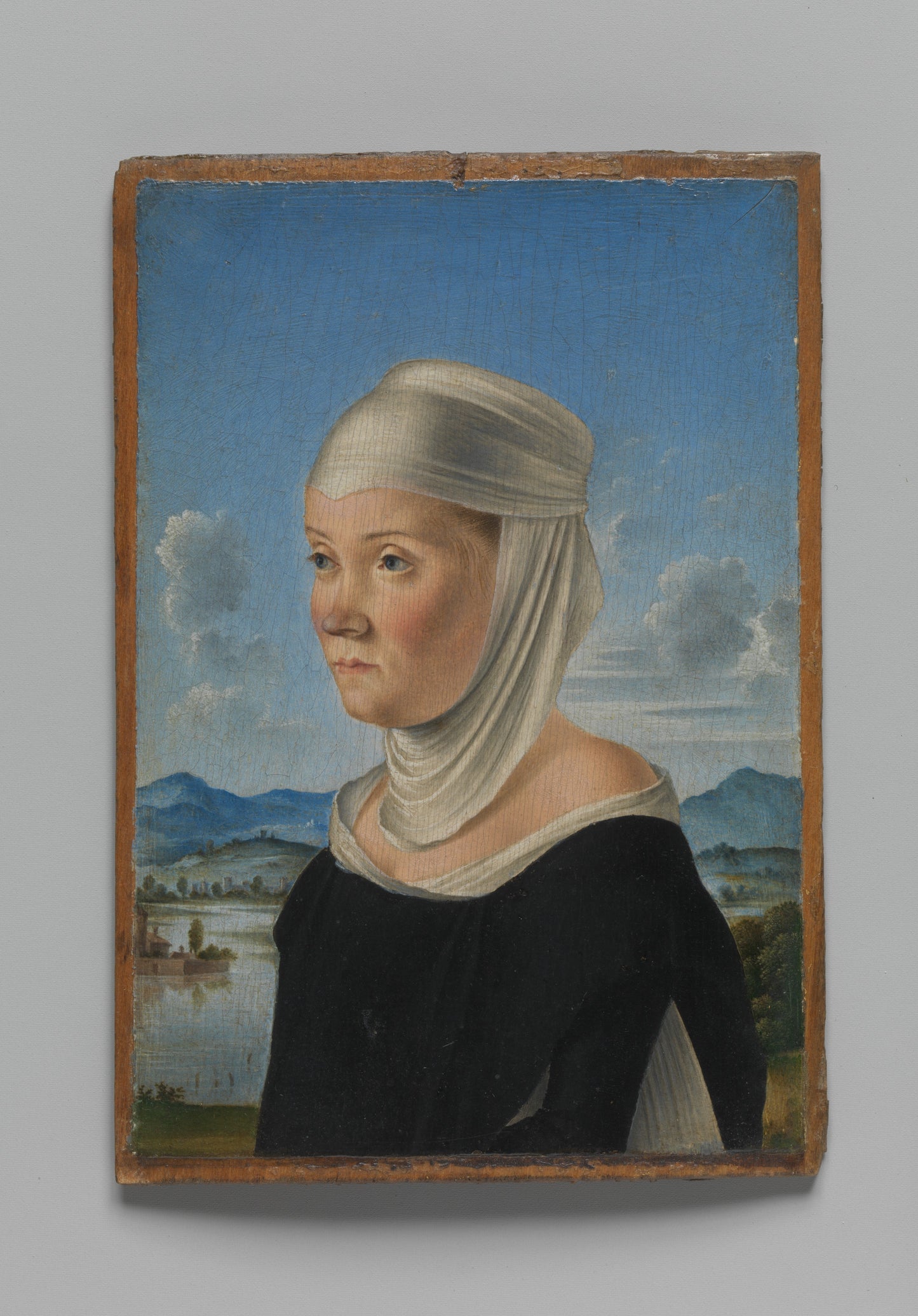 Portrait of a Woman, Possibly a Nun of San Secondo; (verso) Scene in Grisaille - Museum Quality Art Print by Wallmood