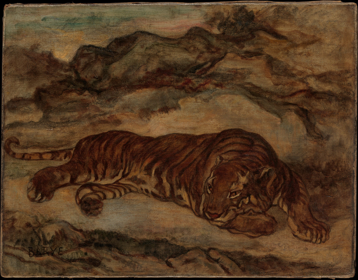 Tiger in Repose - Antoine-Louis Barye