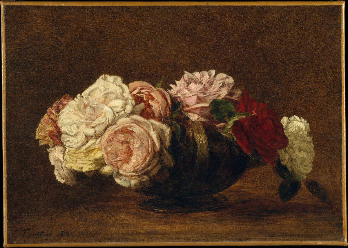 Roses in a Bowl - Henri Fantin-Latour