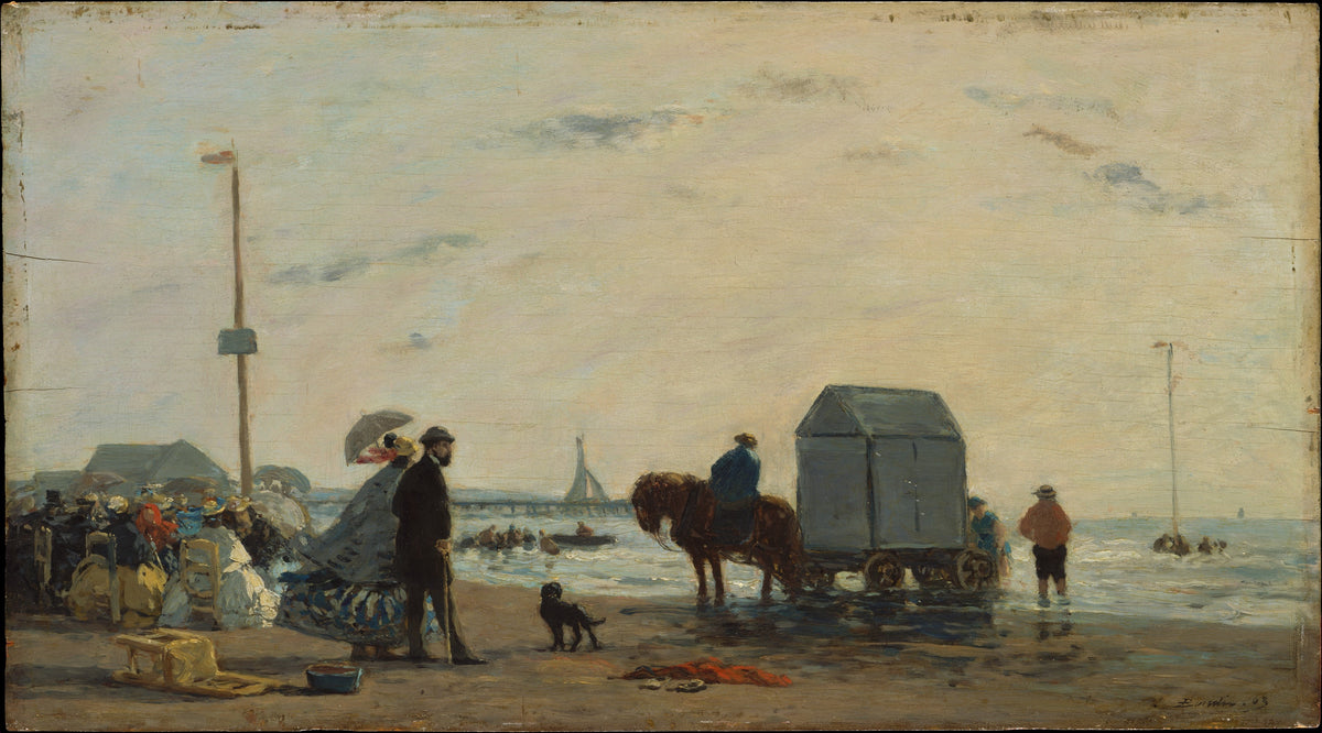 On the Beach at Trouville - Eugène Boudin