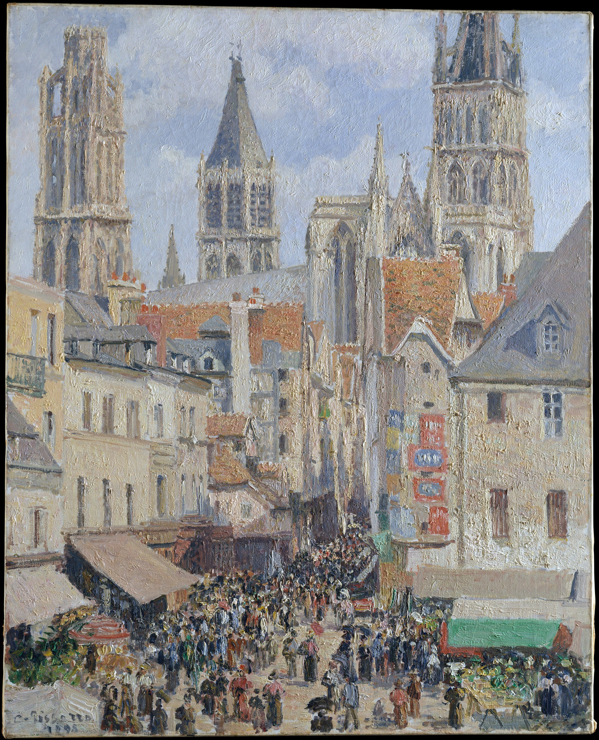 Rue de l'Epicerie, Rouen (Effect of Sunlight) - Camille Pissarro