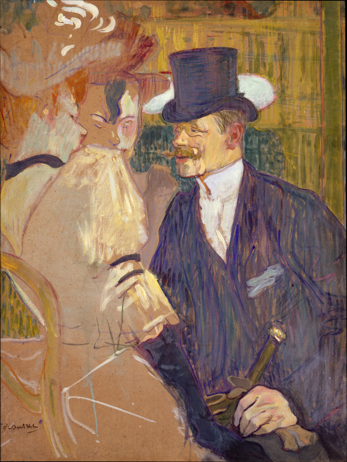 The Englishman (William Tom Warrener, 1861–1934) at the Moulin Rouge - Henri de Toulouse-Lautrec