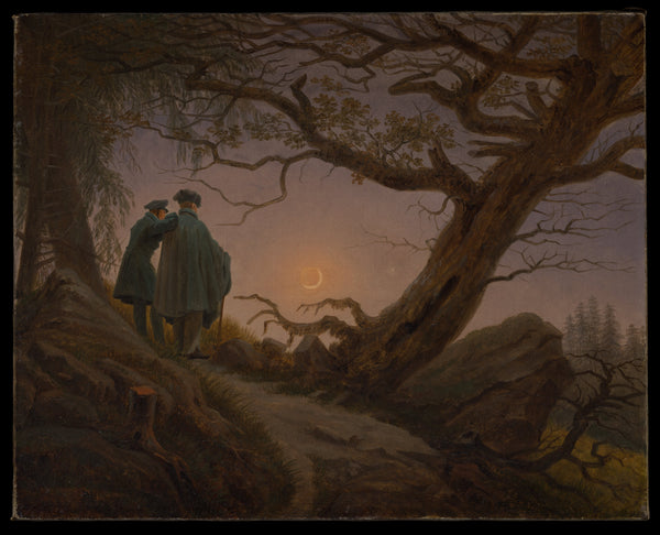 Two Men Contemplating the Moon - Caspar David Friedrich