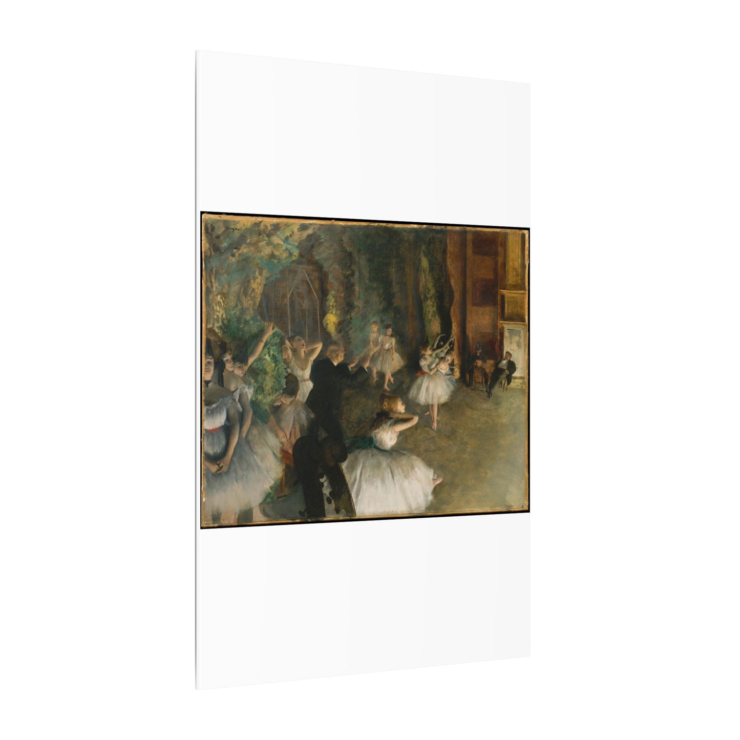 The Rehearsal of the Ballet Onstage - Edgar Degas