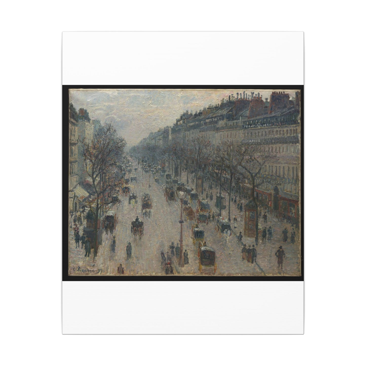 The Boulevard Montmartre on a Winter Morning - Camille Pissarro
