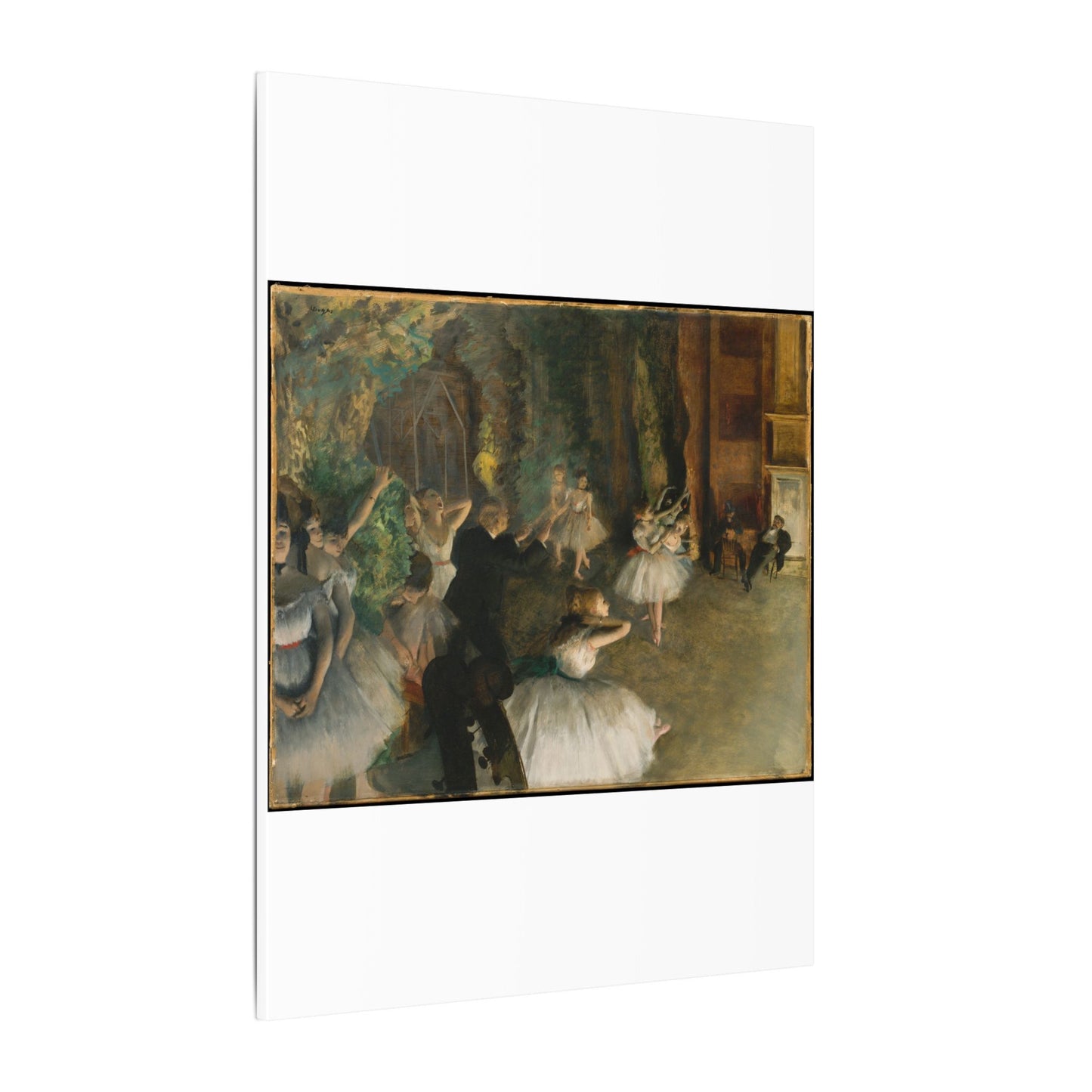 The Rehearsal of the Ballet Onstage - Edgar Degas