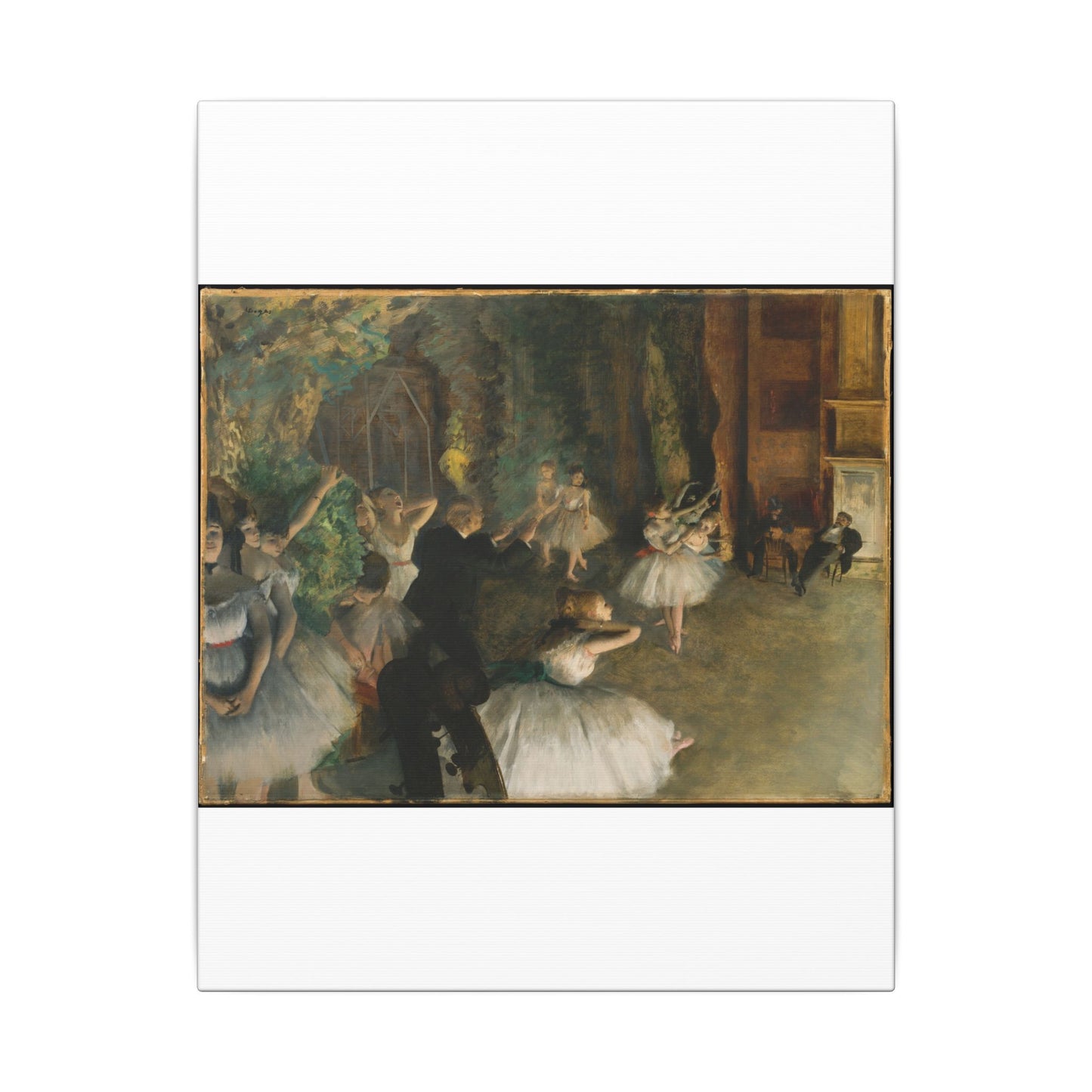 The Rehearsal of the Ballet Onstage - Edgar Degas