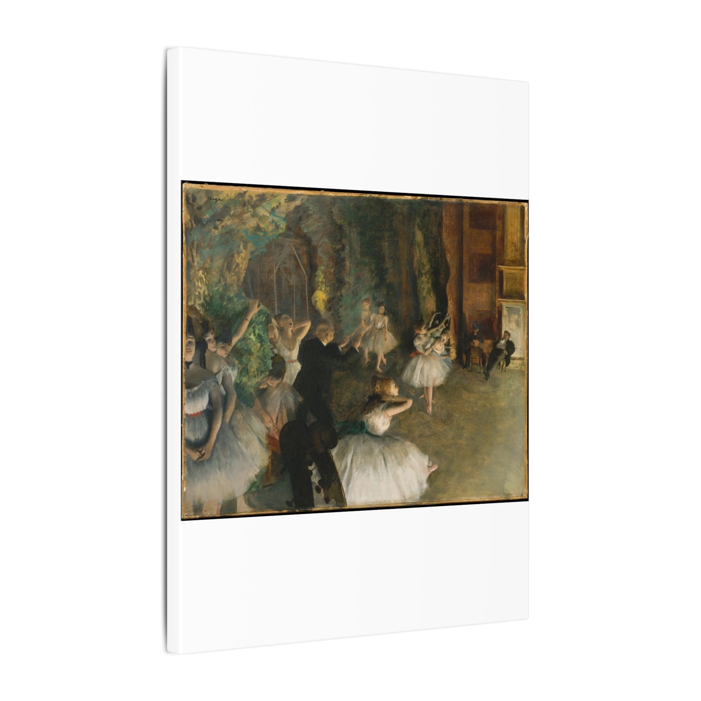 The Rehearsal of the Ballet Onstage - Edgar Degas