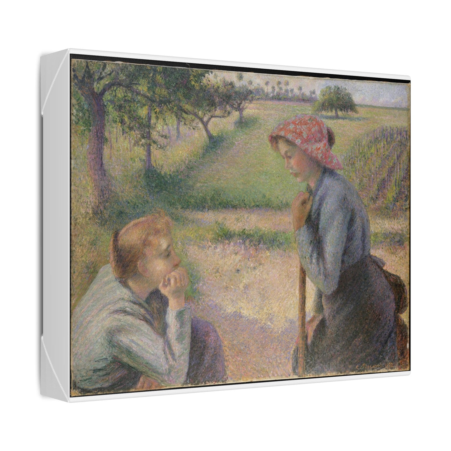Two Young Peasant Women - Camille Pissarro