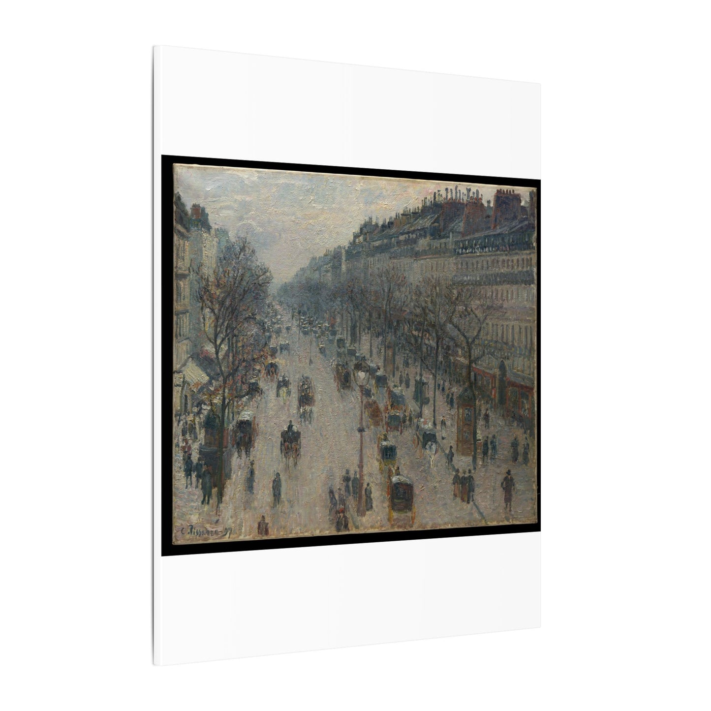 The Boulevard Montmartre on a Winter Morning - Camille Pissarro