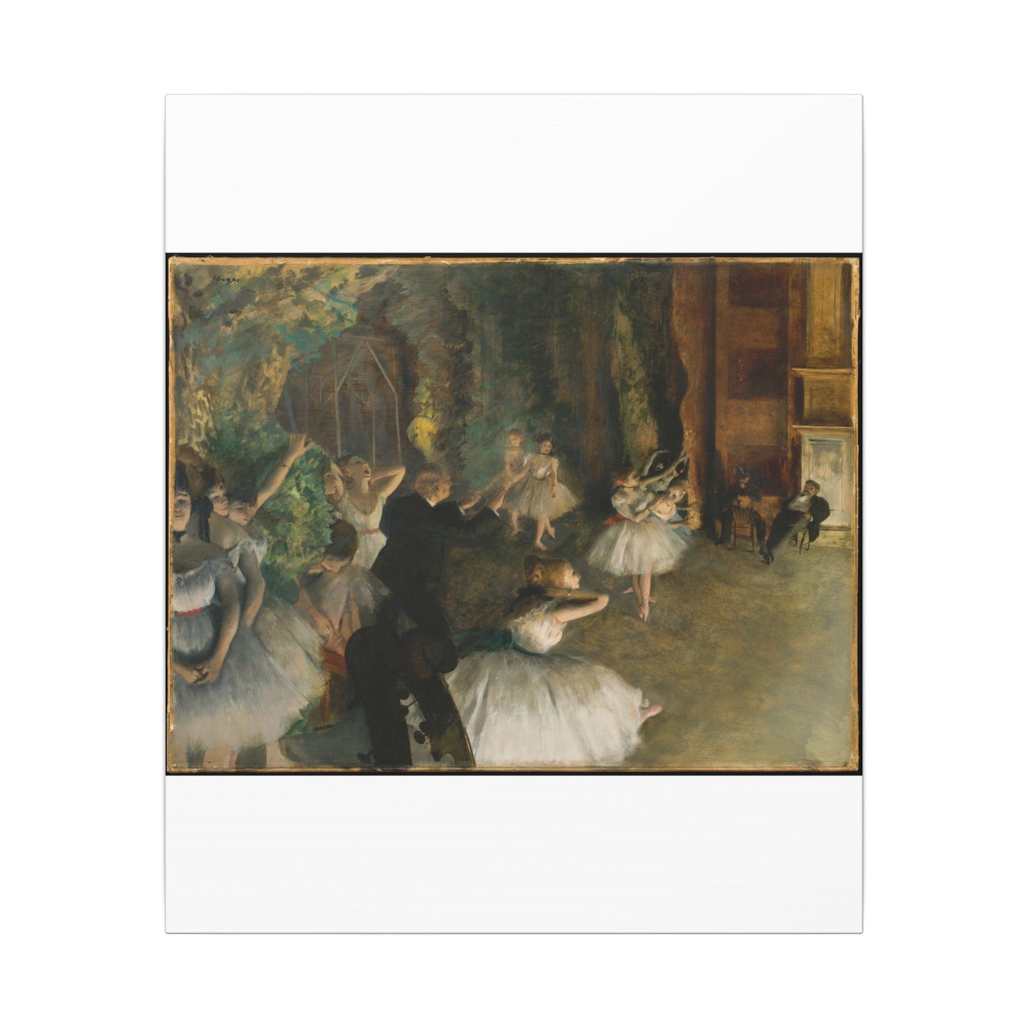The Rehearsal of the Ballet Onstage - Edgar Degas