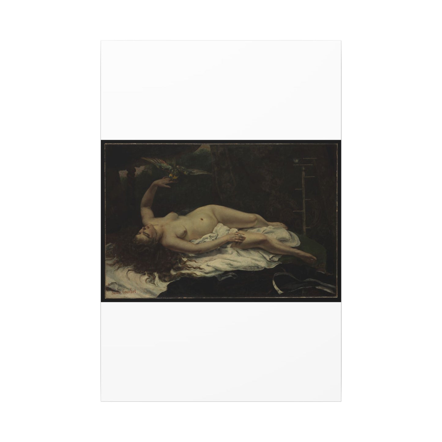 Woman with a Parrot - Gustave Courbet