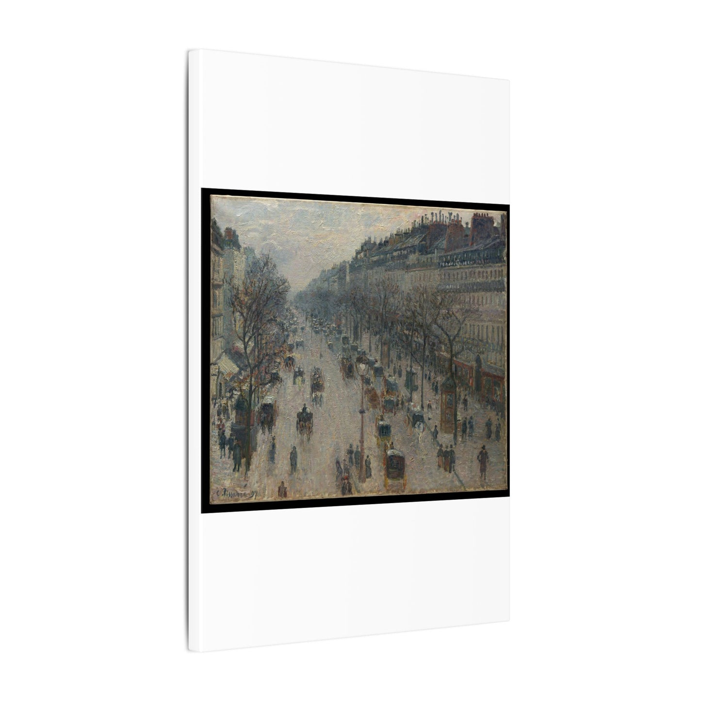 The Boulevard Montmartre on a Winter Morning - Camille Pissarro