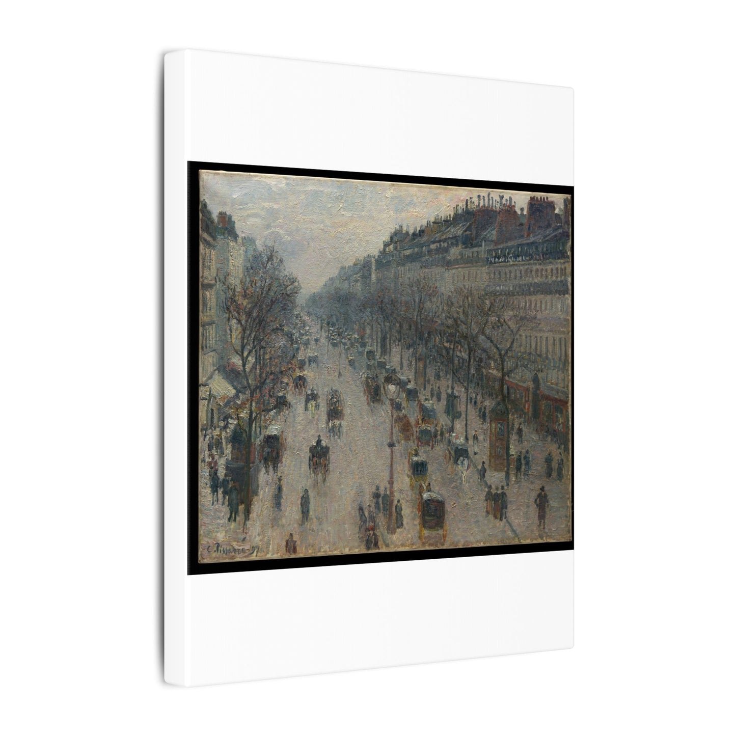 The Boulevard Montmartre on a Winter Morning - Camille Pissarro