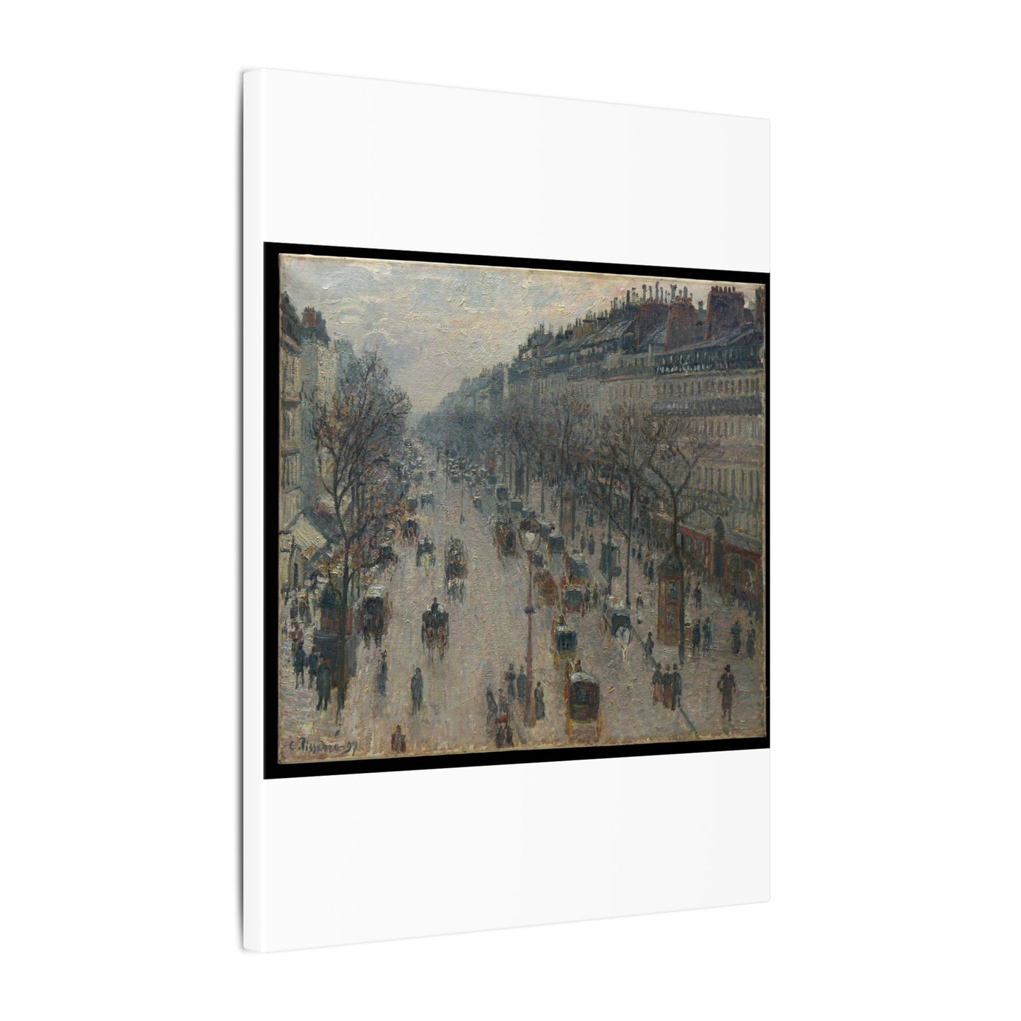 The Boulevard Montmartre on a Winter Morning - Camille Pissarro