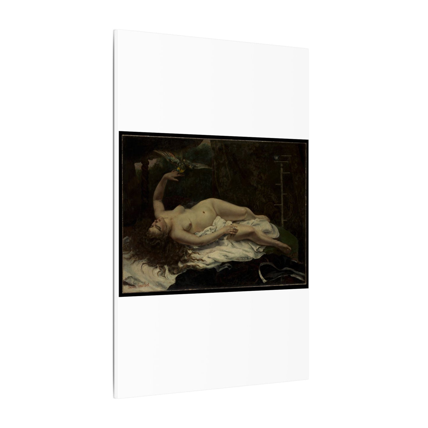Woman with a Parrot - Gustave Courbet