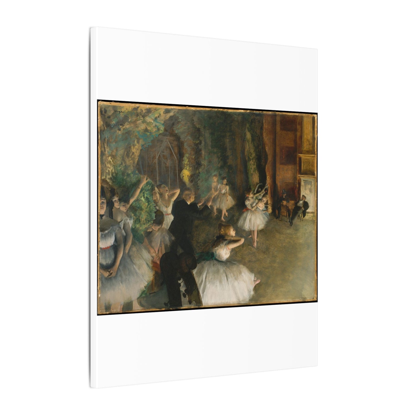 The Rehearsal of the Ballet Onstage - Edgar Degas