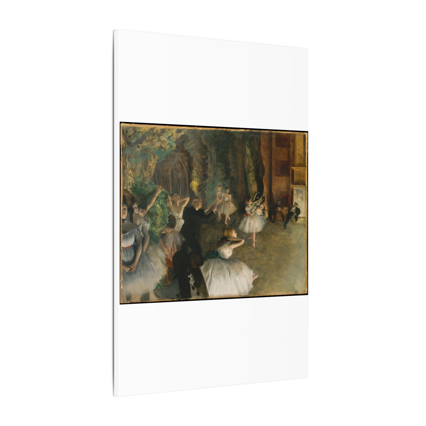 The Rehearsal of the Ballet Onstage - Edgar Degas