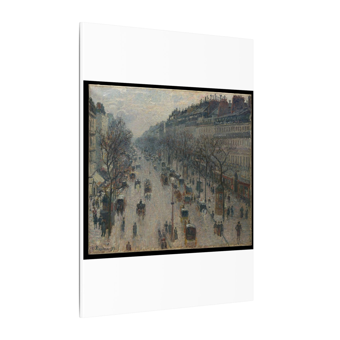 The Boulevard Montmartre on a Winter Morning - Camille Pissarro
