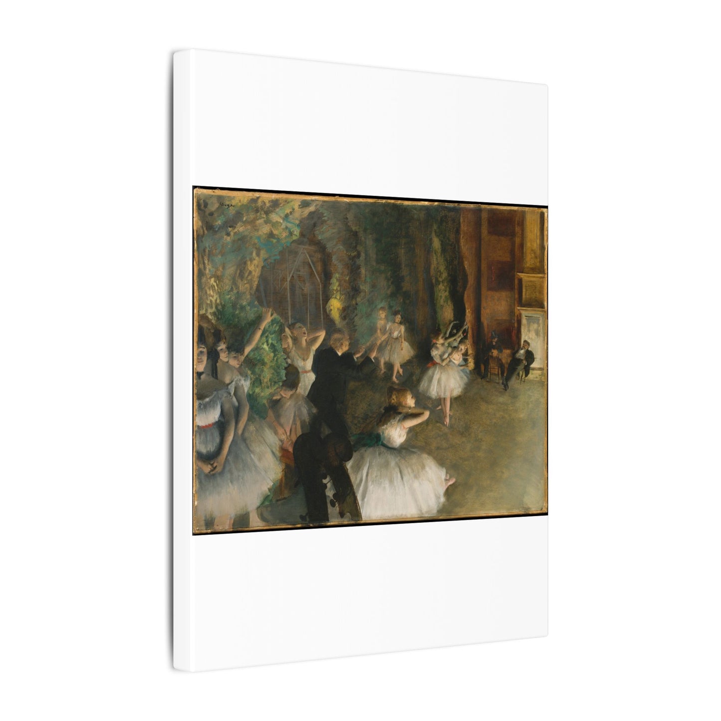 The Rehearsal of the Ballet Onstage - Edgar Degas