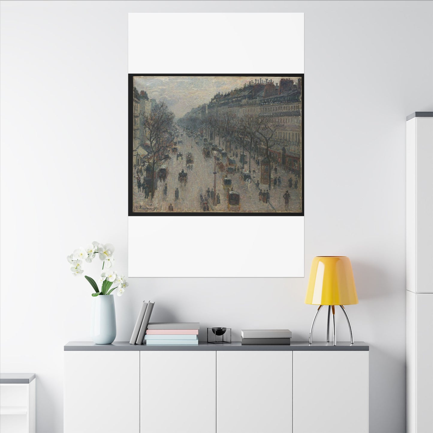 The Boulevard Montmartre on a Winter Morning - Camille Pissarro