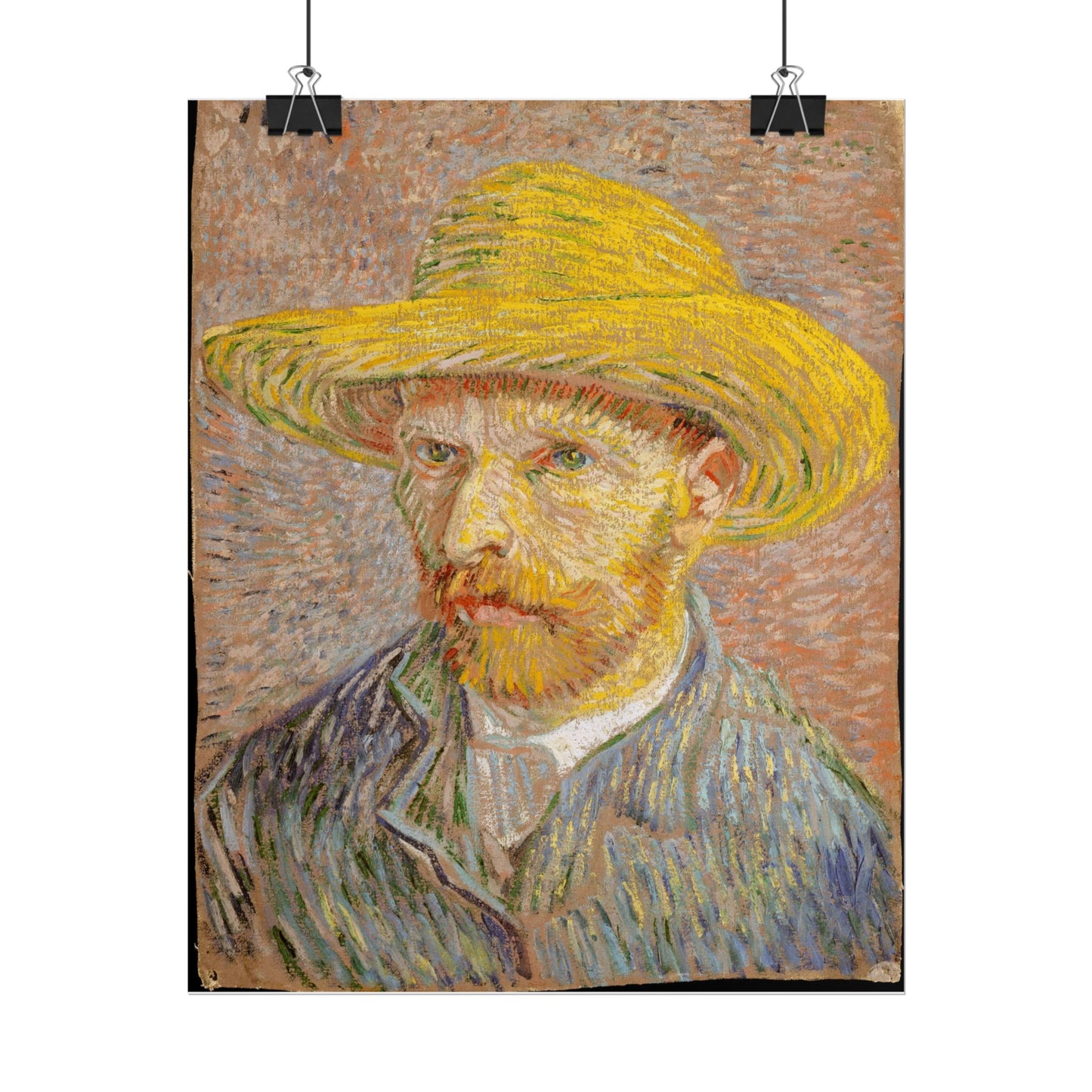 Self-Portrait with a Straw Hat - Vincent van Gogh