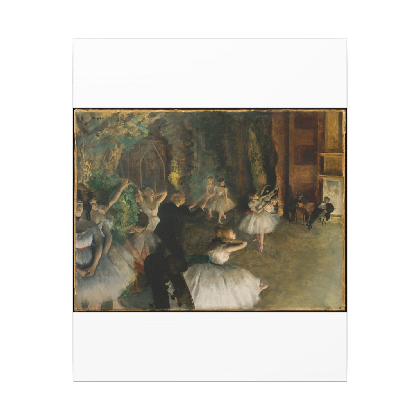 The Rehearsal of the Ballet Onstage - Edgar Degas