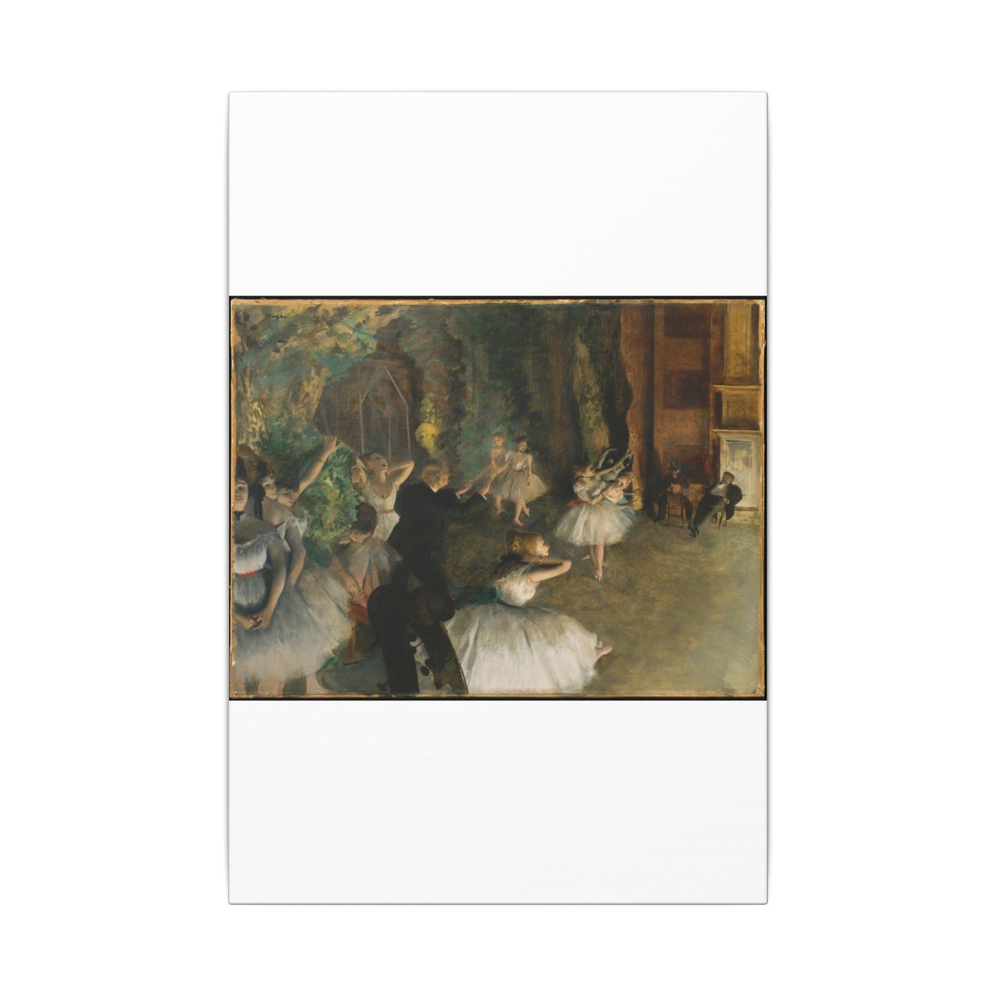 The Rehearsal of the Ballet Onstage - Edgar Degas