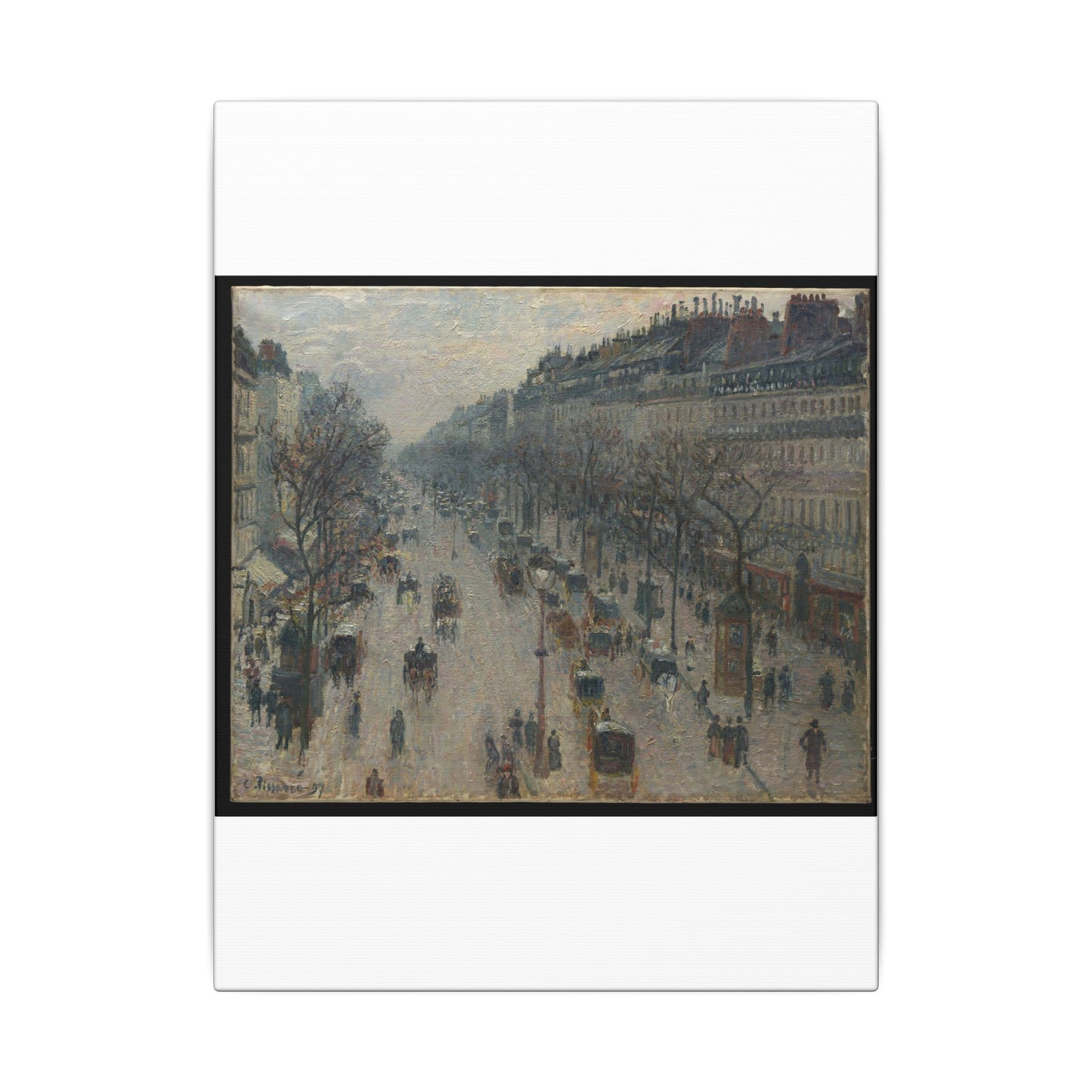 The Boulevard Montmartre on a Winter Morning - Camille Pissarro