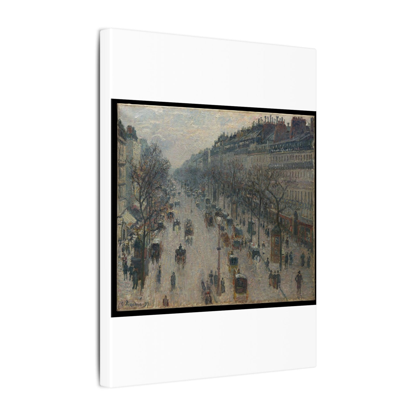 The Boulevard Montmartre on a Winter Morning - Camille Pissarro