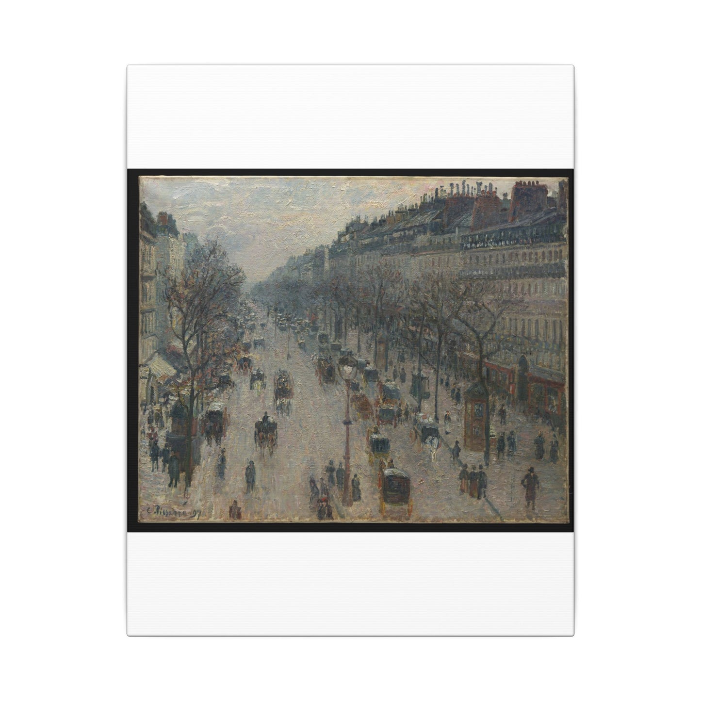 The Boulevard Montmartre on a Winter Morning - Camille Pissarro