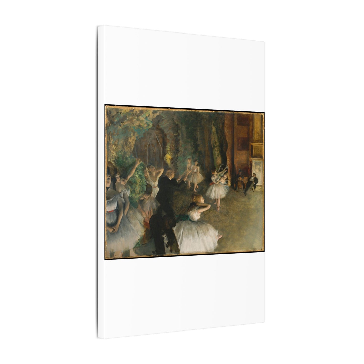 The Rehearsal of the Ballet Onstage - Edgar Degas
