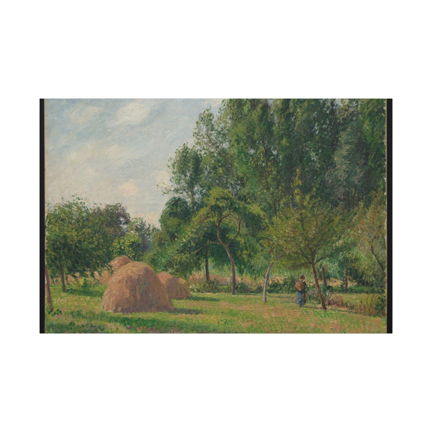 Haystacks, Morning, Eragny - Camille Pissarro