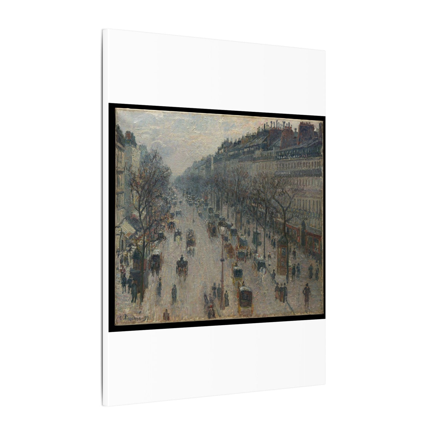 The Boulevard Montmartre on a Winter Morning - Camille Pissarro