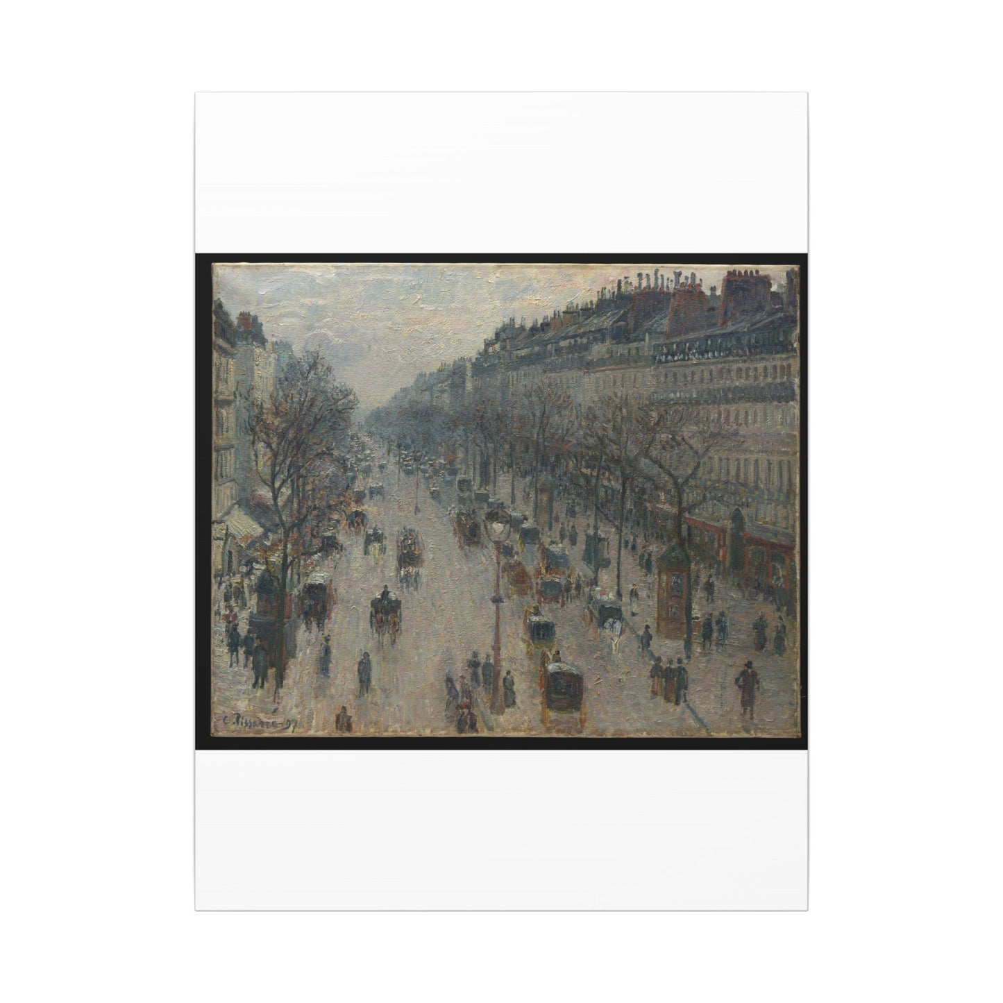 The Boulevard Montmartre on a Winter Morning - Camille Pissarro