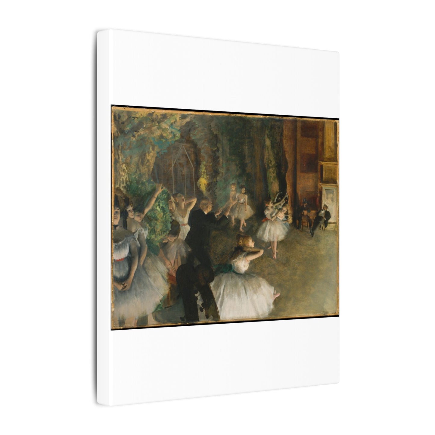 The Rehearsal of the Ballet Onstage - Edgar Degas