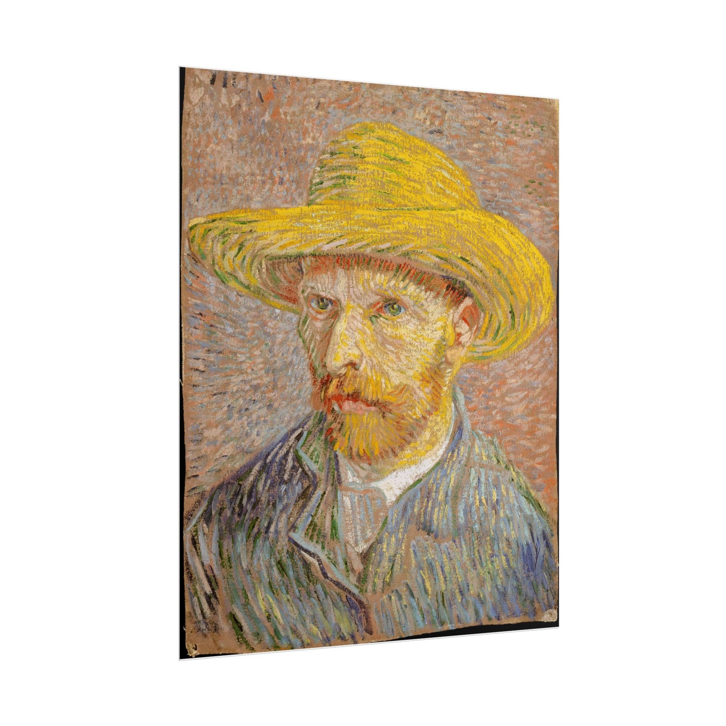 Self-Portrait with a Straw Hat - Vincent van Gogh