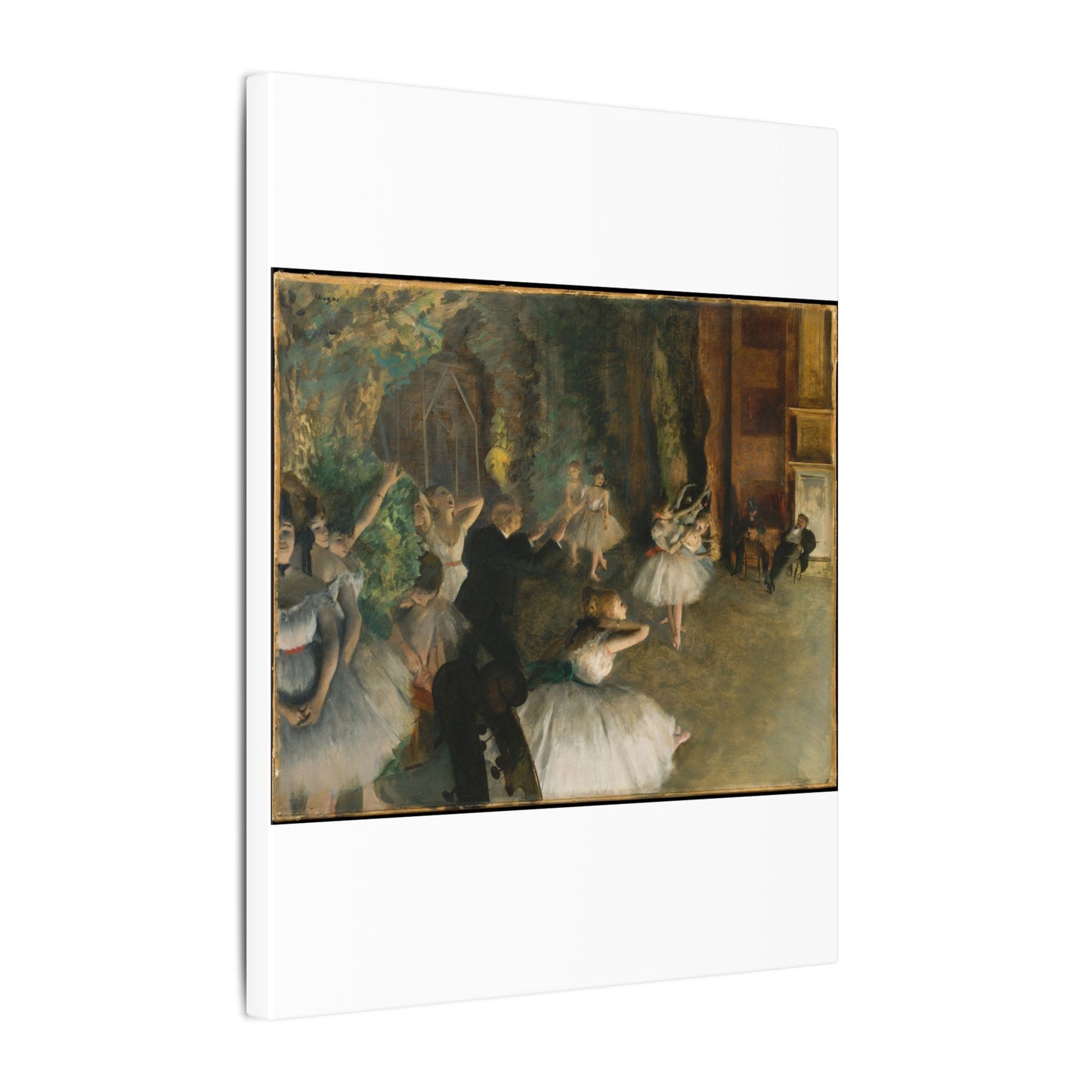 The Rehearsal of the Ballet Onstage - Edgar Degas