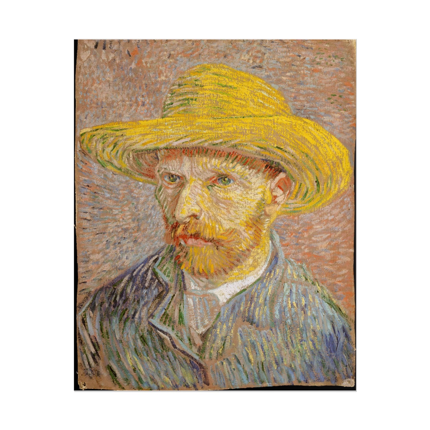 Self-Portrait with a Straw Hat - Vincent van Gogh