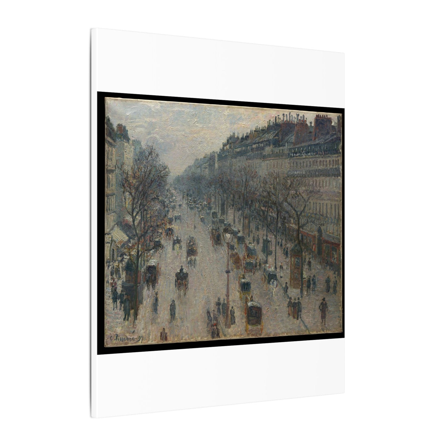 The Boulevard Montmartre on a Winter Morning - Camille Pissarro