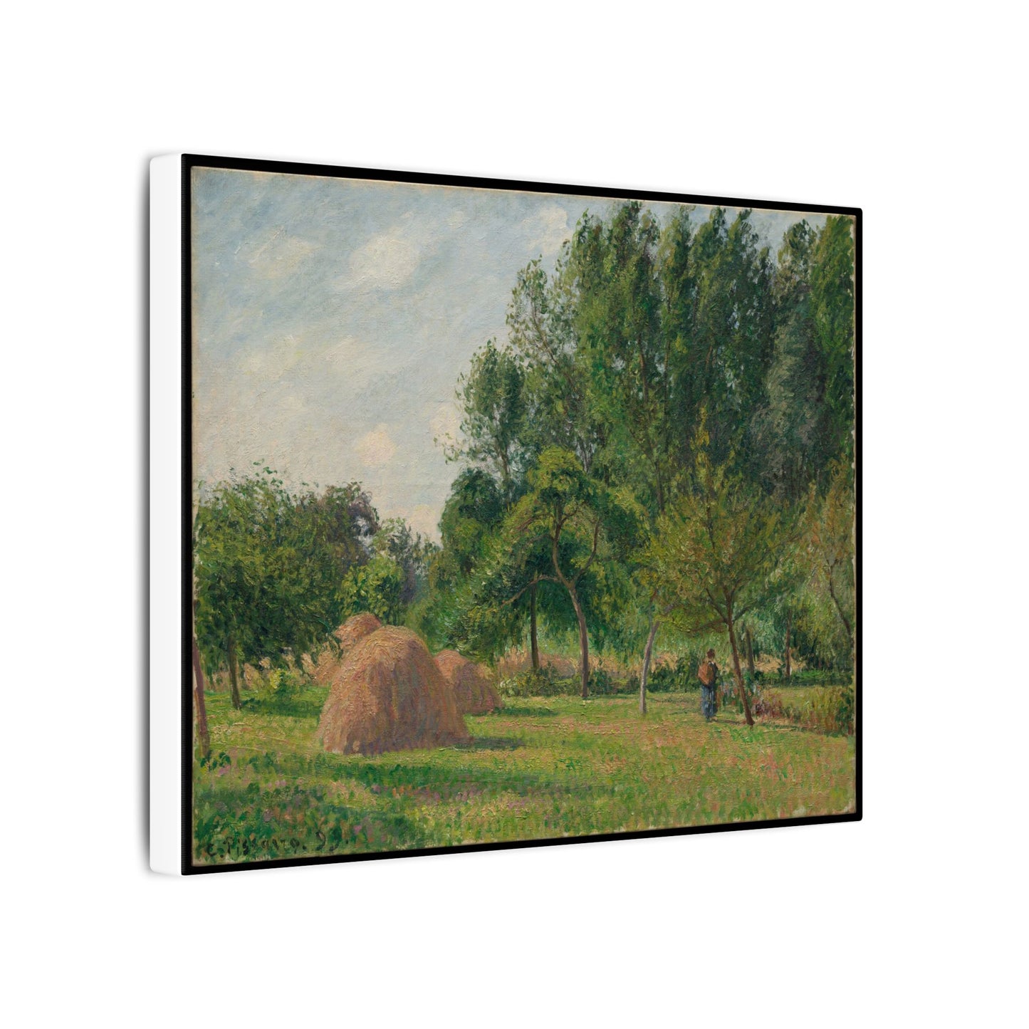 Haystacks, Morning, Eragny - Camille Pissarro