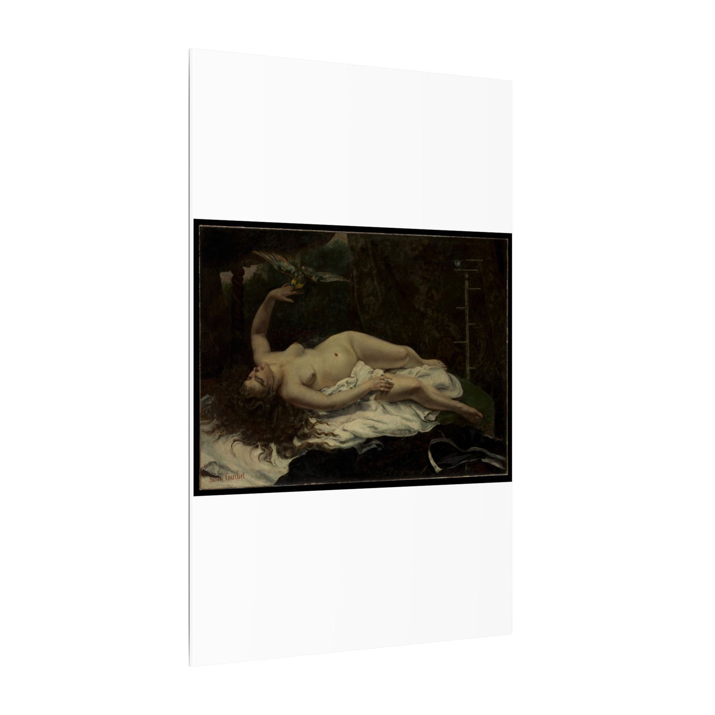 Woman with a Parrot - Gustave Courbet