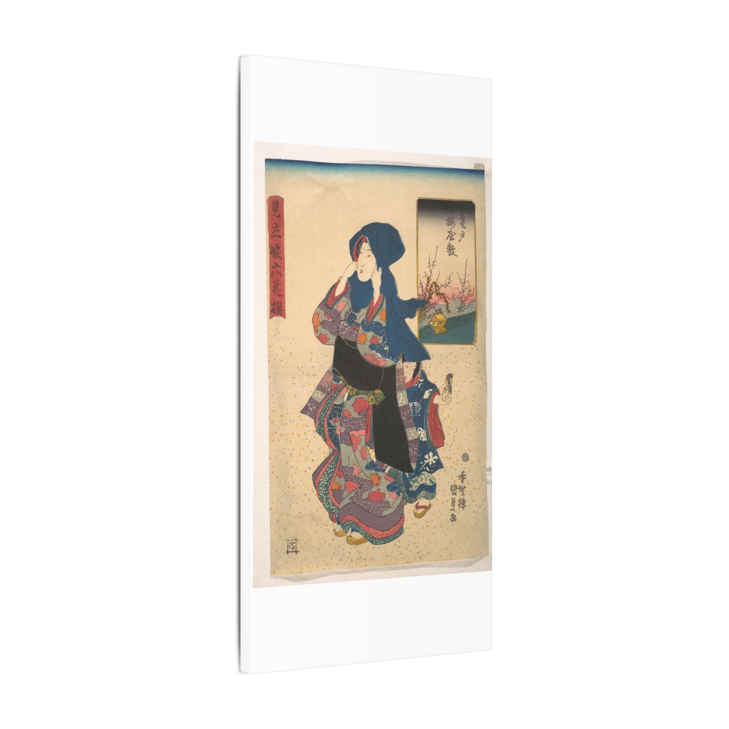 Six Poetic Sages as Young Women at the Plum Garden at Kameido - Utagawa Kunisada