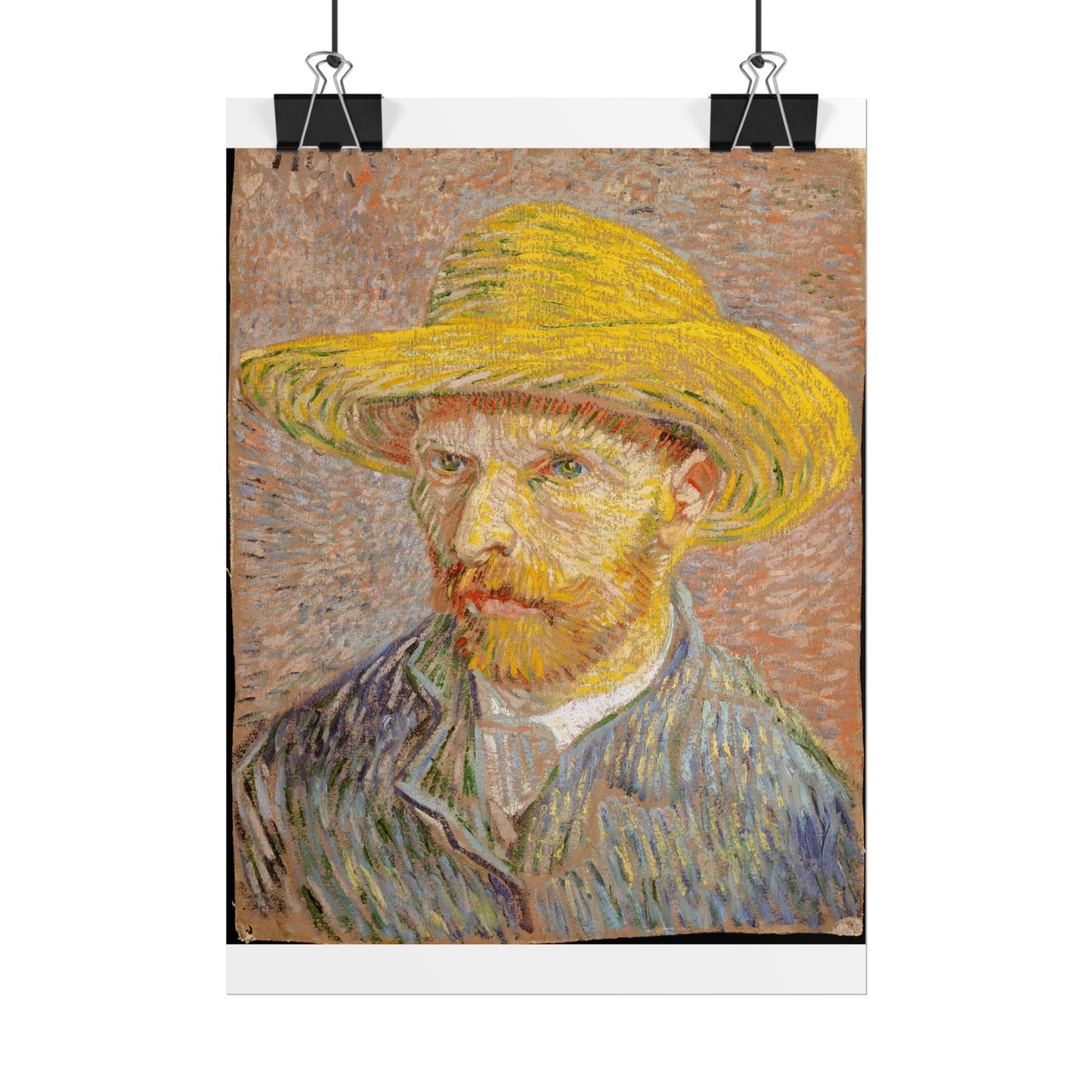 Self-Portrait with a Straw Hat - Vincent van Gogh