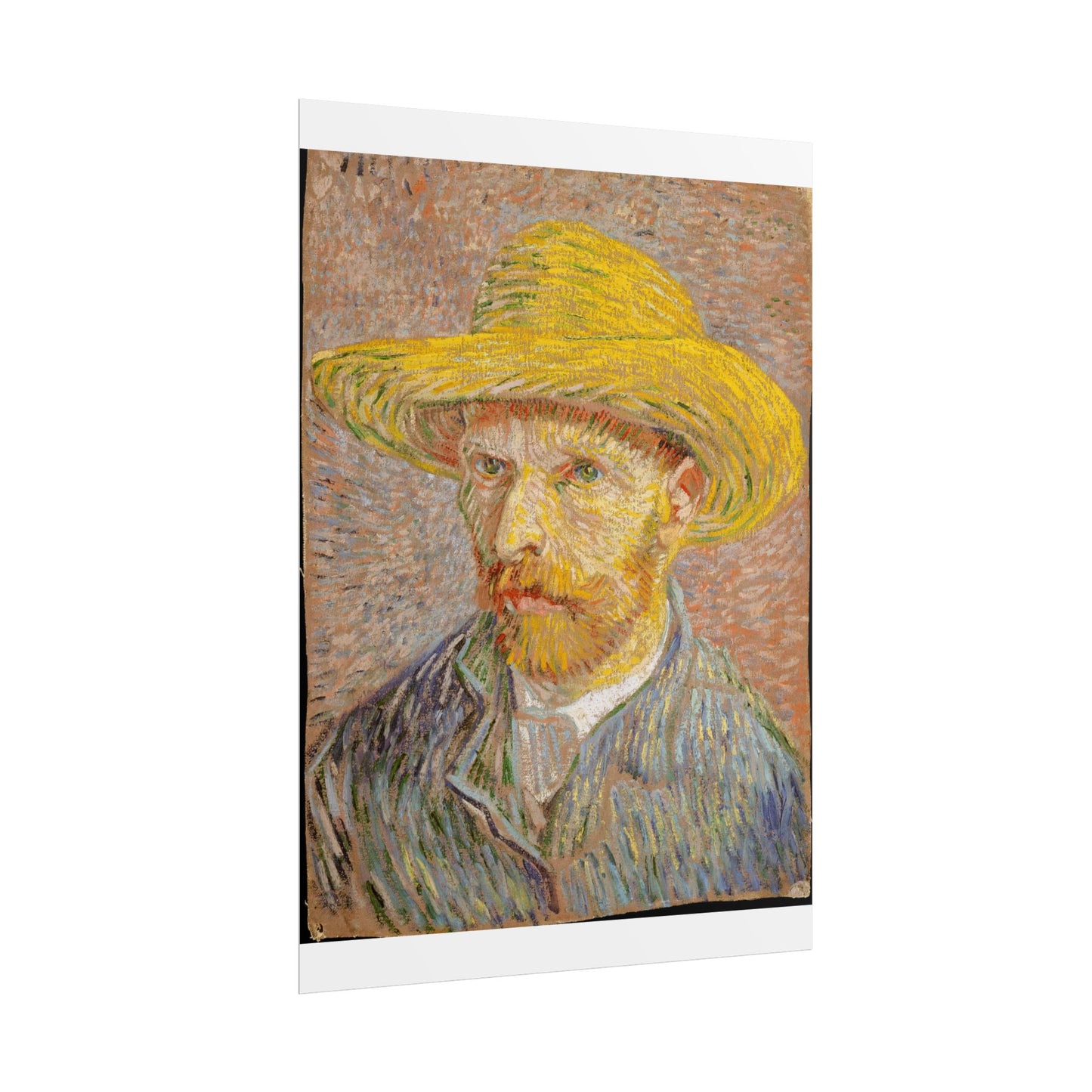 Self-Portrait with a Straw Hat - Vincent van Gogh
